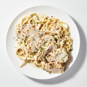Truffled Fettuccine Alfredo with Grilled Chicken