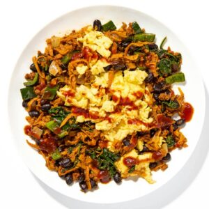 Sweet Potato, Egg, & Chorizo Hash