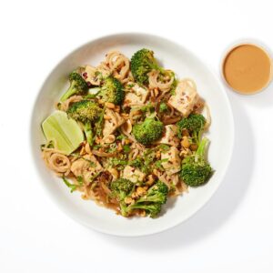 Spicy Peanut Noodles with Baked Tofu