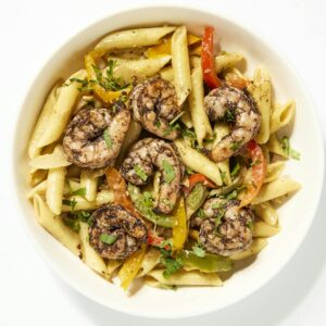 Grilled Jerk Shrimp Rasta Pasta