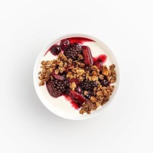 Greek-Yogurt Parfait & Triple Berry Compote