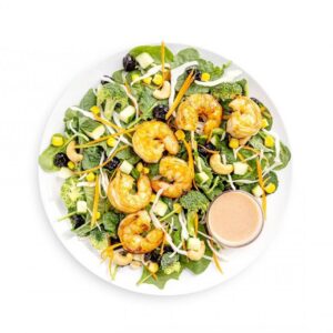 Ginger Prawn Salad & Sesame Ginger Dressing