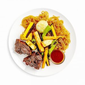 Spicy Braised Beef with Glass Noodles