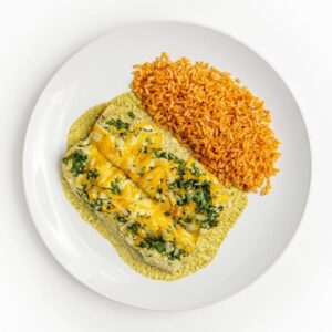 Spinach and Cheese Enchiladas Suizas